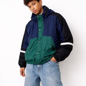 Vintage Apparatus  80s/90s Boys Large Hooded Windbreaker Jacket Multicolor‎